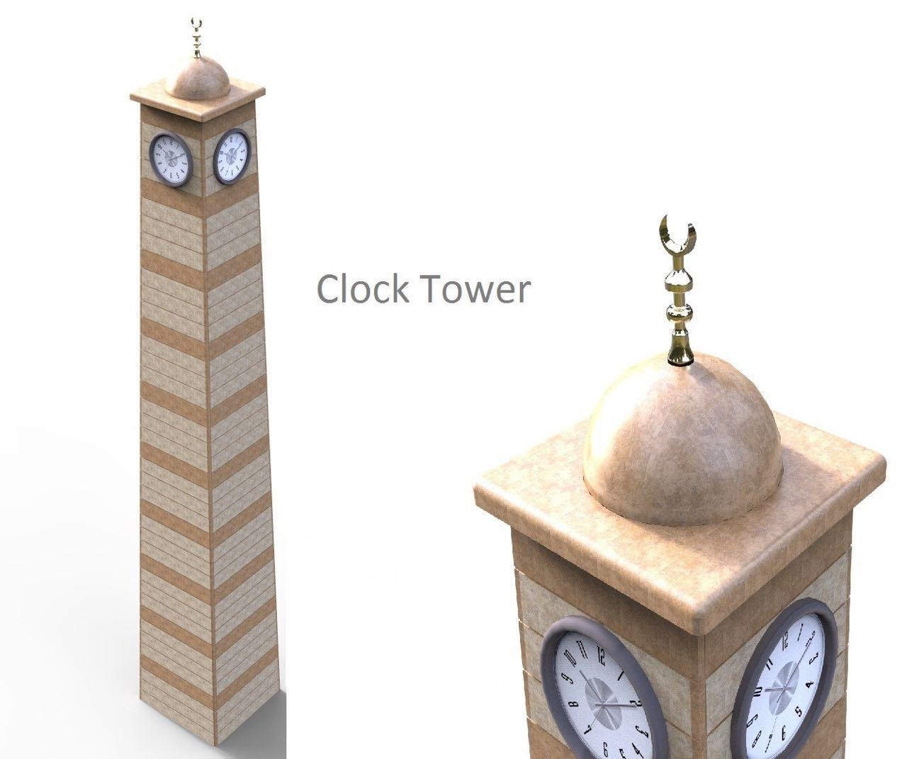 3D design of a clock tower camouflage