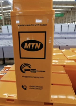12V VRLA battery made for MTN Sudan