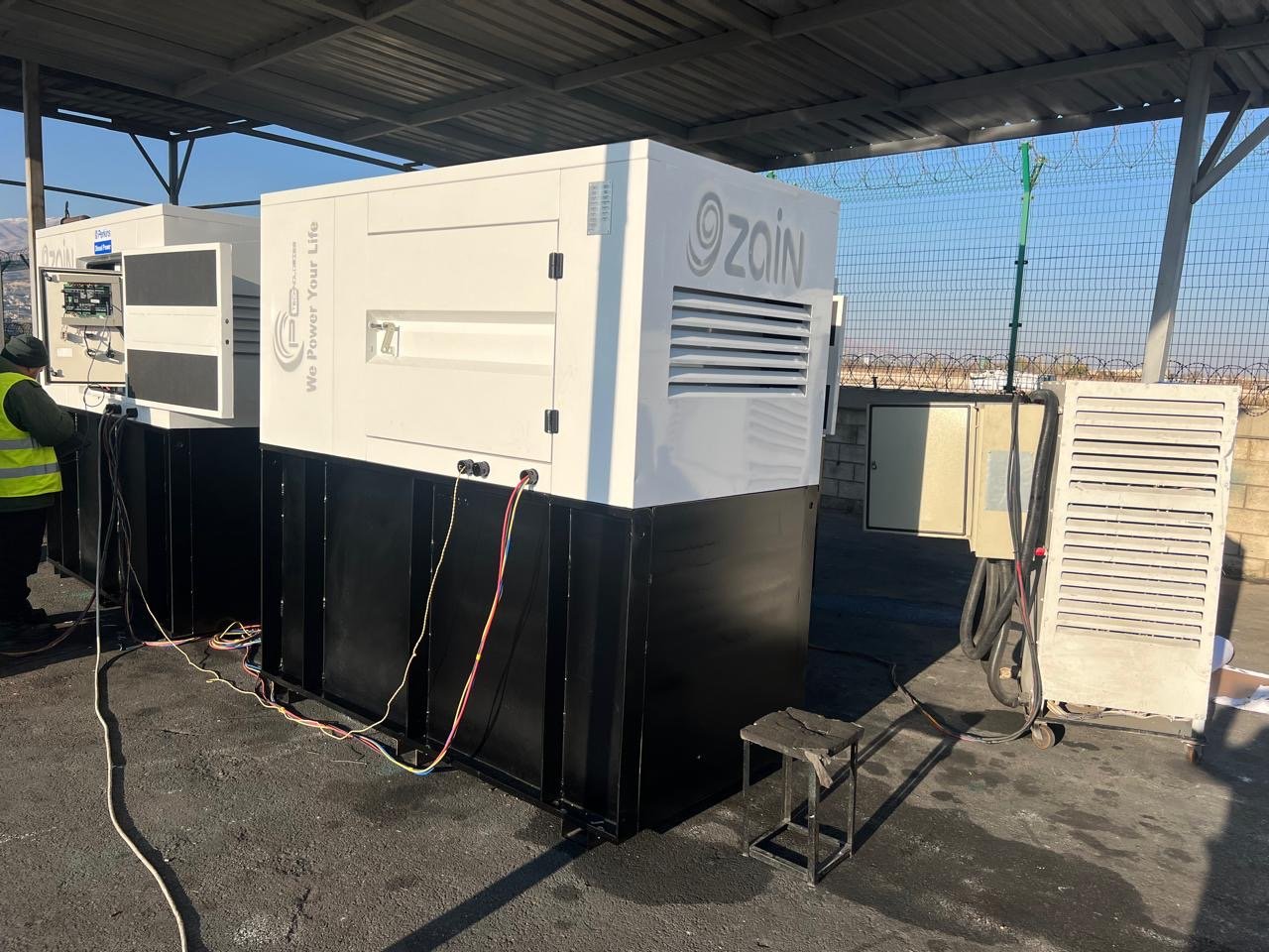 Diesel generator installed on site