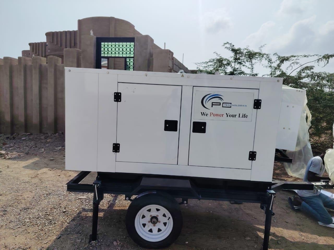 Trailer-mounted diesel generator