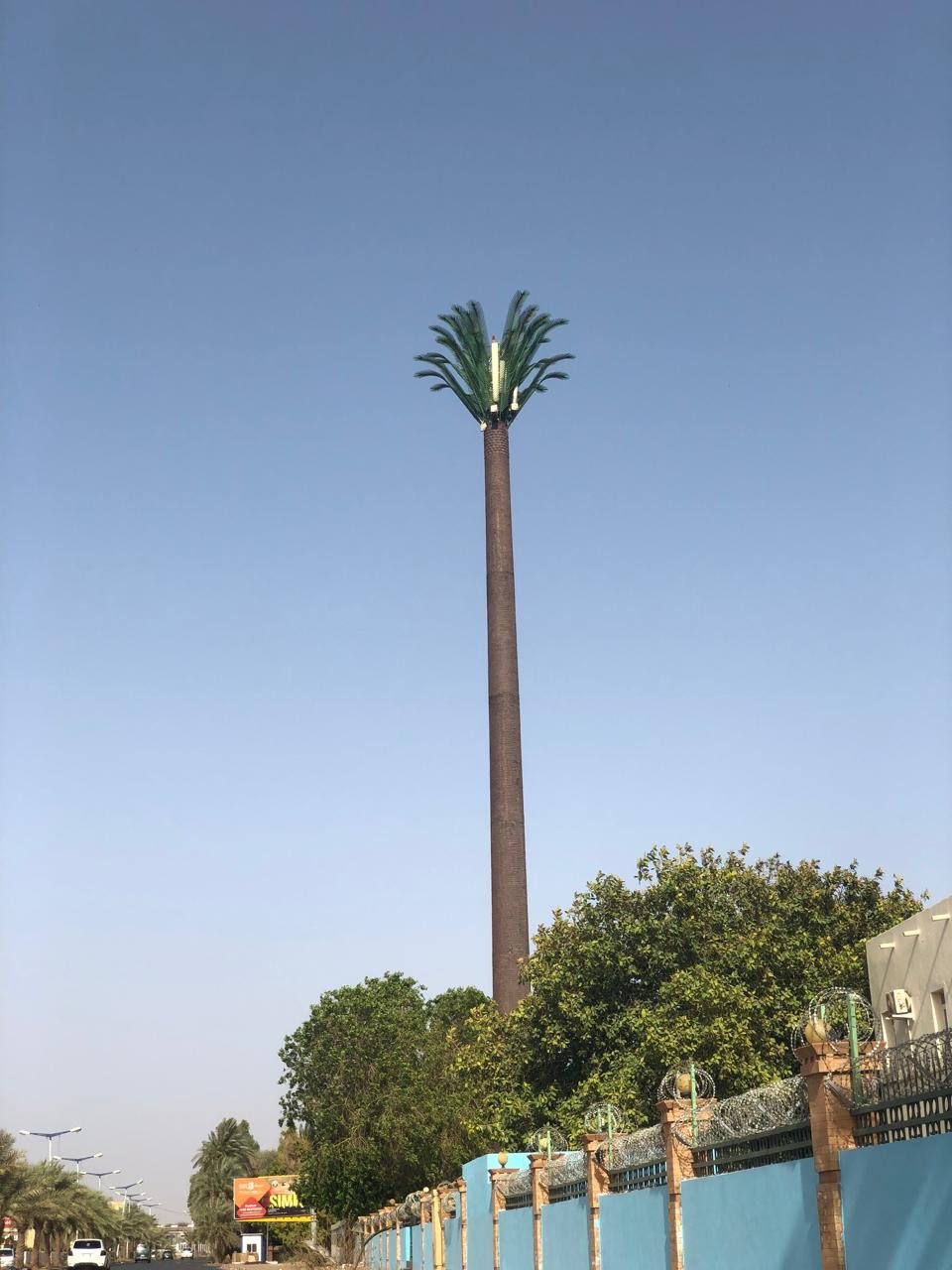 Palm tree camouflage tower, Sudan