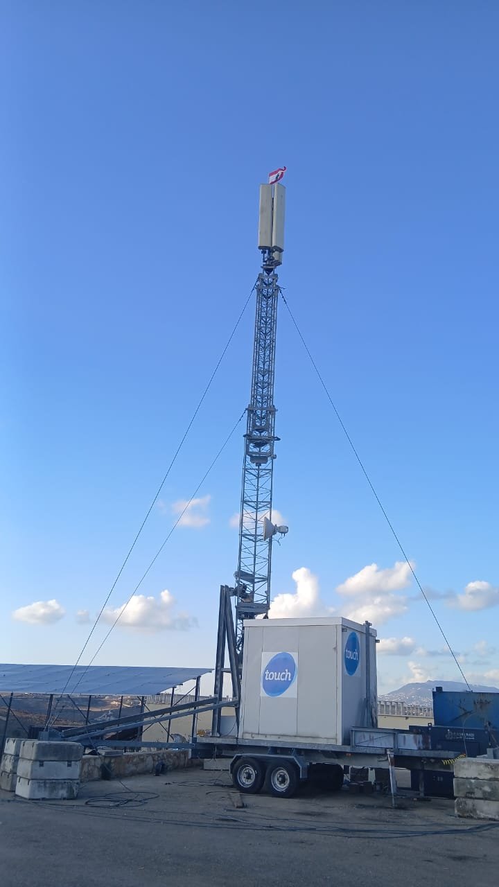 Mobile cell site trailer for touch network, Lebanon